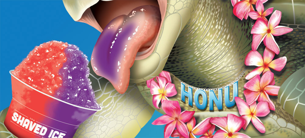 Closeup Illustration of Designed Character's Mouth and Tongue closeup illustration of designed character's tongue