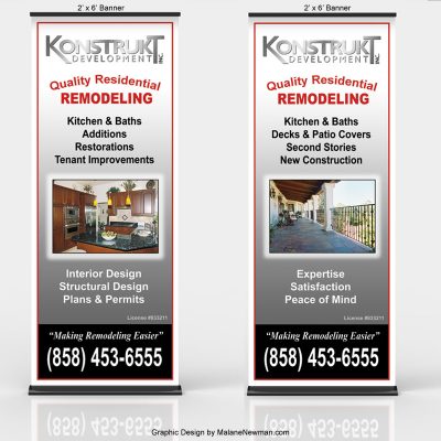 Graphic Design of Trade Show Banners for Construction Company graphic design of trade show banners for construction company
