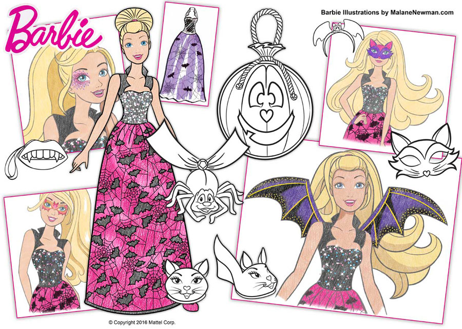 Some Freelance Cartoon Illustration I did for Barbie Magazine Issue #1605 collection of freelance cartoon illustrations I did for barbie magazine issue 1605