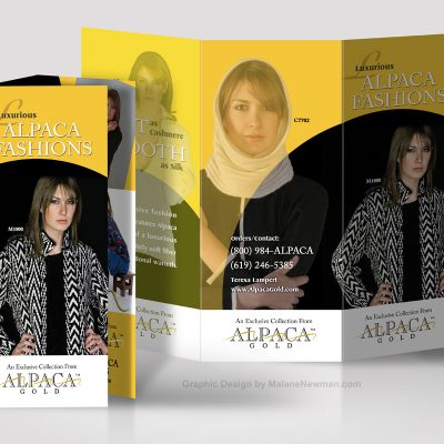 Trifold Brochure and Branding Graphic Design for Alpaca Garment Manufacturer trifold brochure and branding graphic design for alpaca garment manufacturer