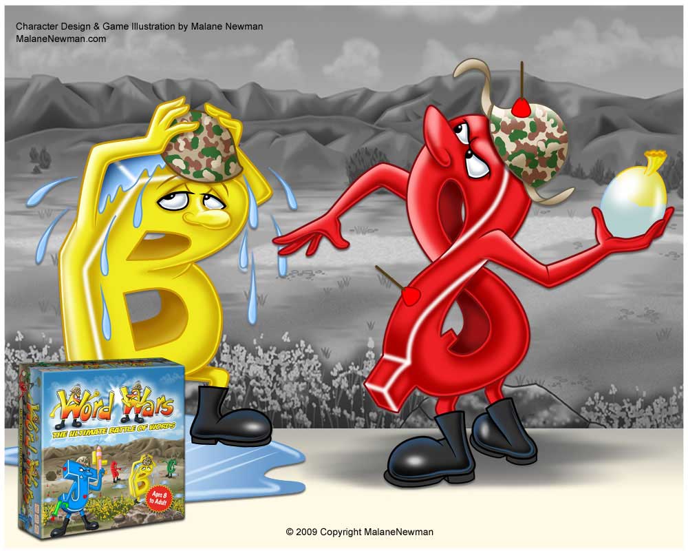 anthropomorphic letter characters designed for game #4