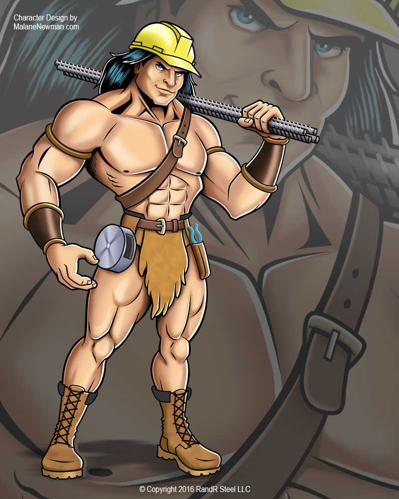 comic book style illustration of rebarbarian character design #1