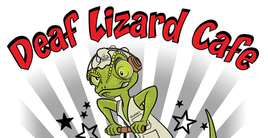 character design of cartoon lizard mascot