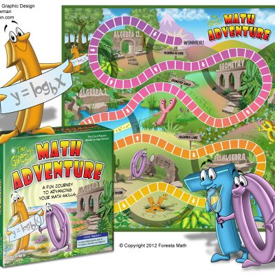 freelance character design and game art illustration for the great math adventure boad game