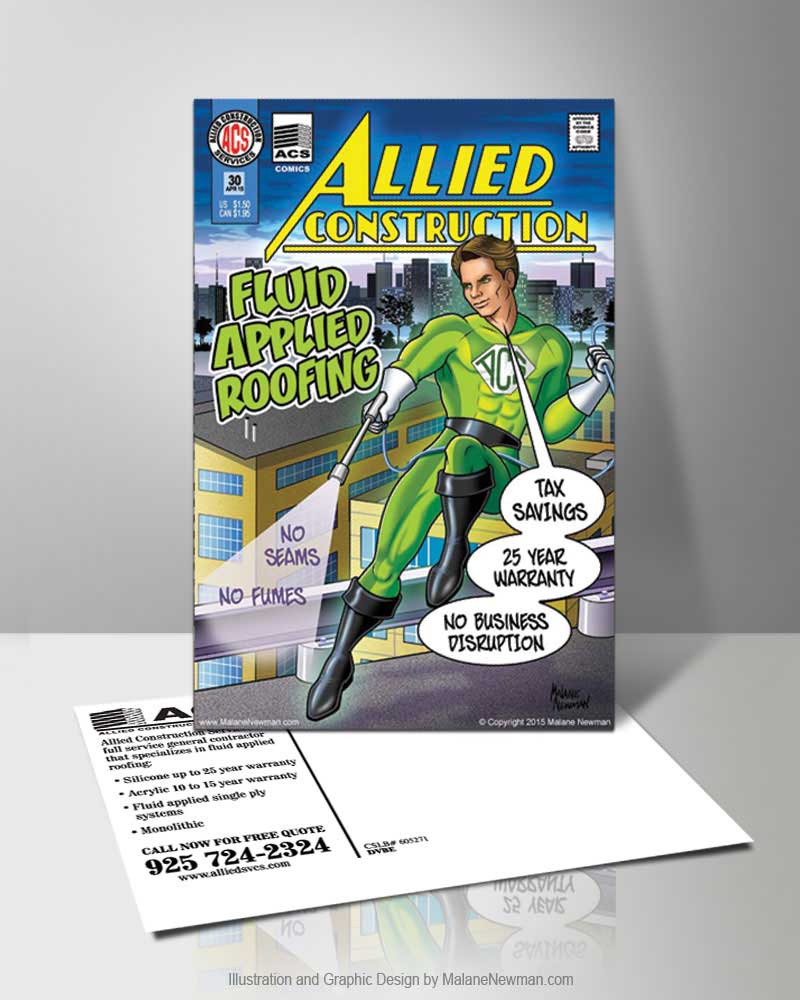postcard graphic design for construction company #3