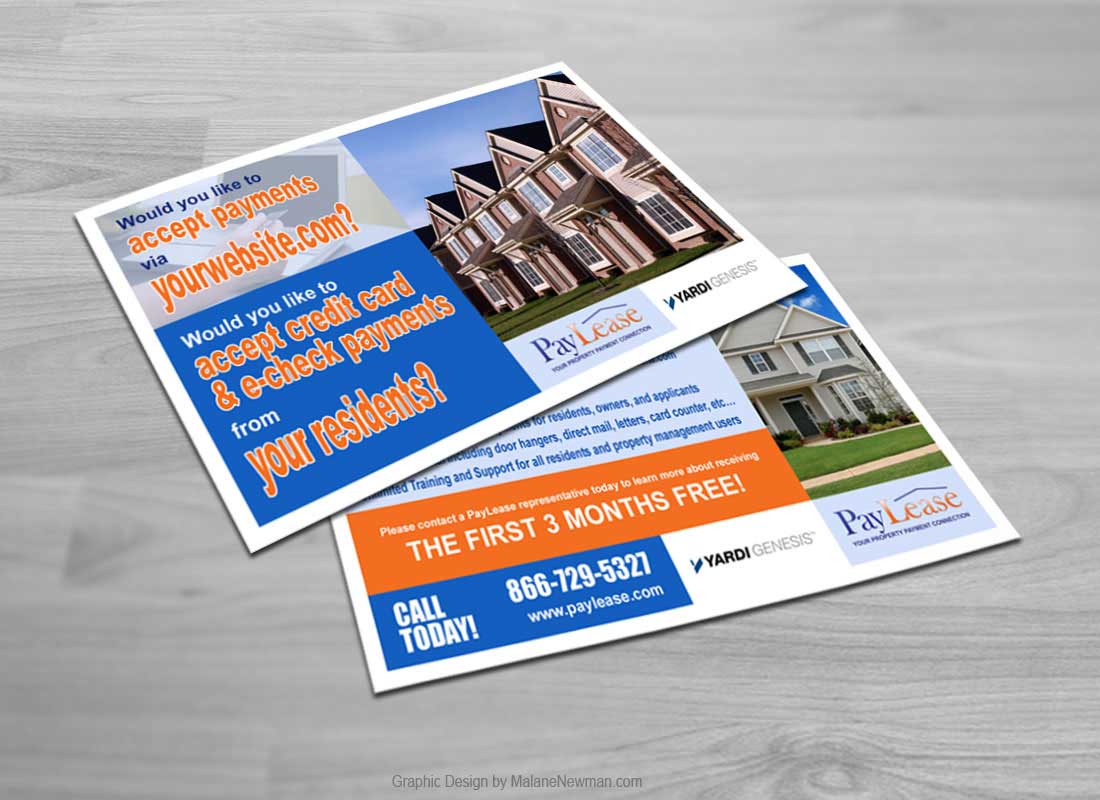 postcard graphic design for paylease #1