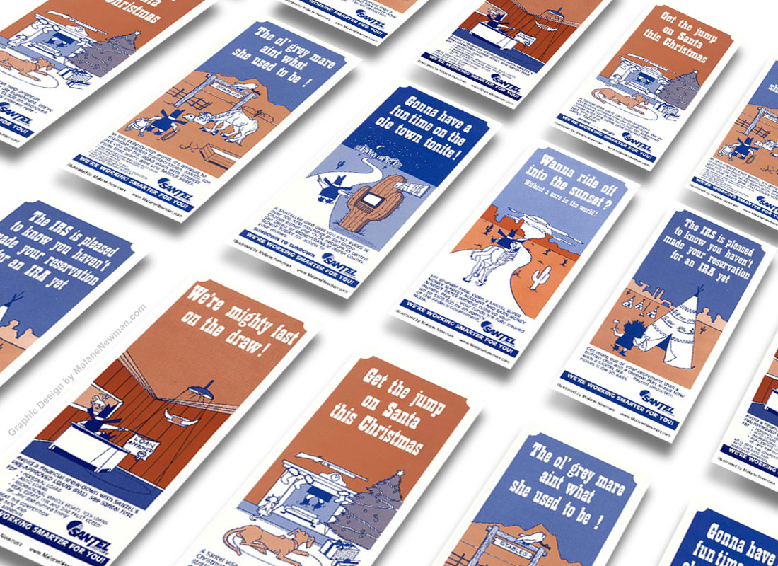 graphic design of several leaflets for santel credit union
