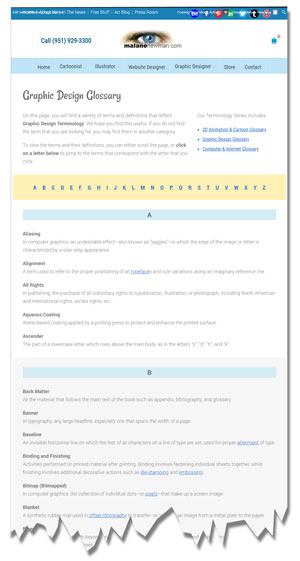 online graphic design glossary of graphic design terms