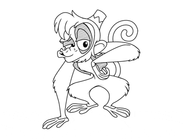 aladdin lesson drawing abu from disney completed drawing