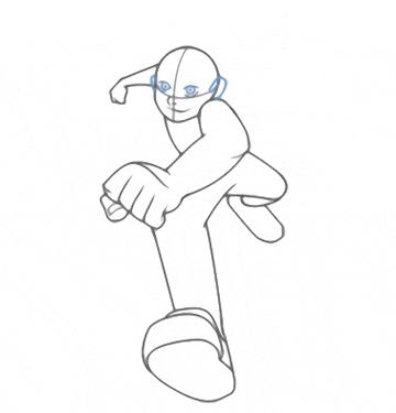 challenging ben 10 running cartoon drawing illustration pic #16