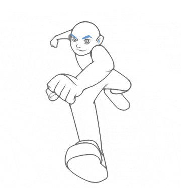 challenging ben 10 running cartoon drawing illustration pic #17