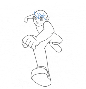 challenging ben 10 running cartoon drawing illustration pic #18