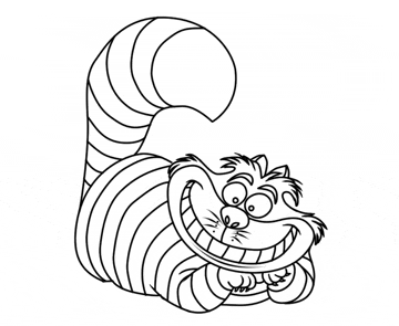 cartoonist for hire shares how to draw the cheshire cat - completed cartoon