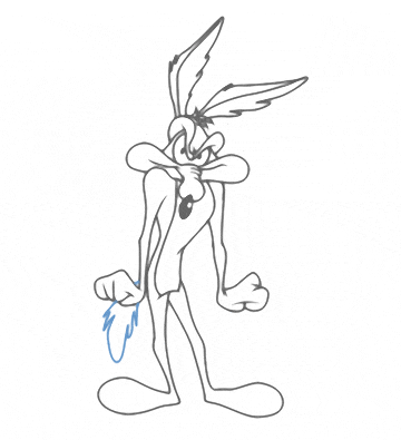 Freelance Cartoonist Lesson Drawing Wile E. Coyote #21 freelance cartooning lesson drawing wile e. coyote step 21