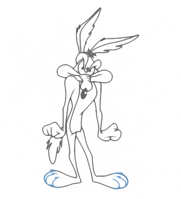 Freelance Cartoonist Lesson Drawing Wile E. Coyote #22 freelance cartooning lesson drawing wile e. coyote step 22