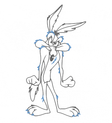 Freelance Cartoonist Lesson Drawing Wile E. Coyote #23 freelance cartooning lesson drawing wile e. coyote step 23