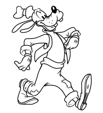 cartoon lesson Goofy instruction by freelance cartoonist final drawing