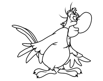 aladdin lesson drawing iago from disney completed cartoon