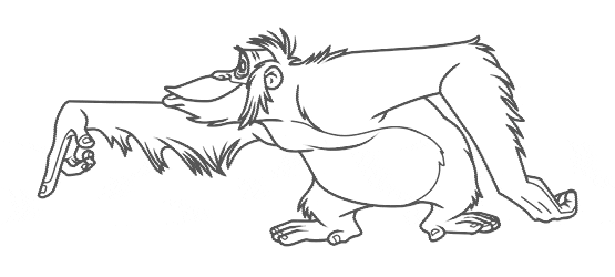 great drawing lesson taught by freelance cartoonist disney king louie from jungle book completed drawing.
