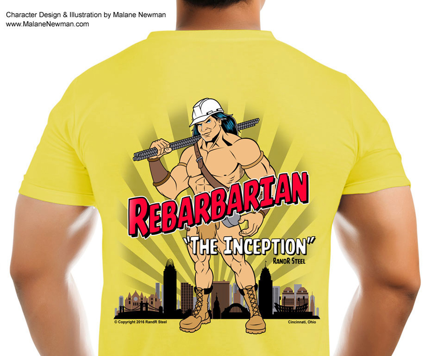 Rebarbarian Comic Book Character Designed for Tshirt #1 rebarbarian comic book character designed for tshirt #1
