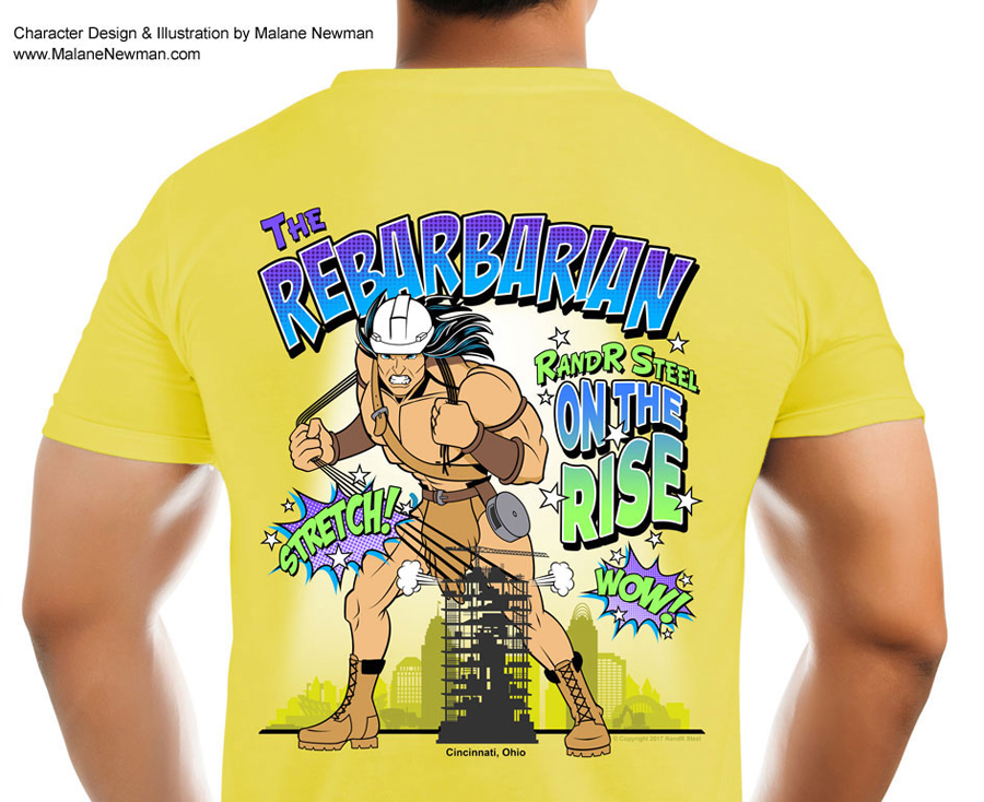 Rebarbarian Comic Book Character Designed for Tshirt #2 rebarbarian comic book character designed for tshirt #2