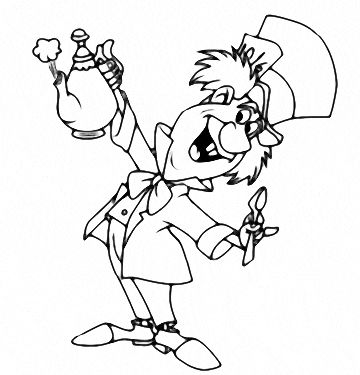 professional cartoonist teaches how to draw the mad hatter completed drawing