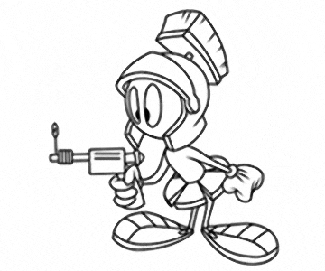 Character Designer Teaching Cartooning Lesson on How to Draw Marvin the Martian Cartoon Character Final Picture character designer teaching cartooning lesson on how to draw marvin the martian cartoon character final picture