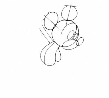 freelance cartoonist draws mickey mouse full body step 5