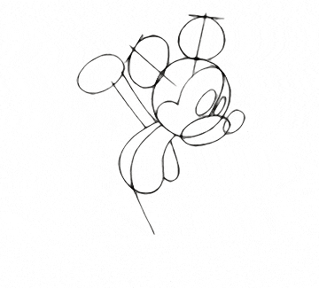 freelance cartoonist draws mickey mouse full body step 6