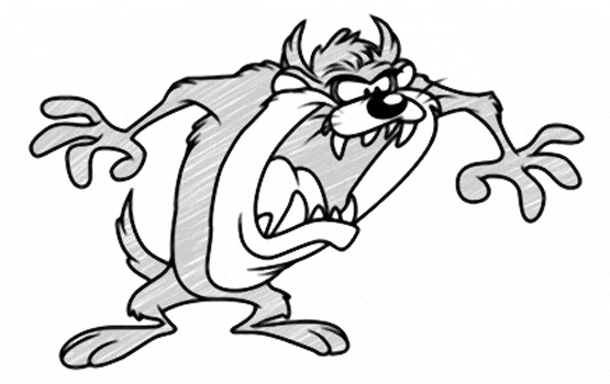 Cartooning Lesson How to Draw the Tasmanian Devil Final Illustration cartooning lesson how to draw the tasmanian devil final illustration