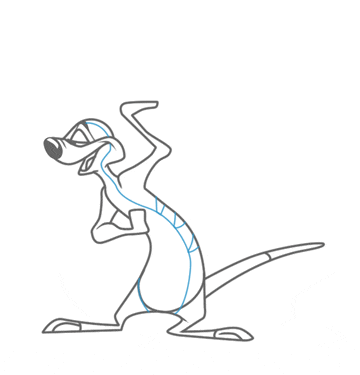 Freelance Cartoonist Teaches Disney's Timon Drawing Lesson. Step 11 freelance cartoonist teaches how to draw disny's timon step 11